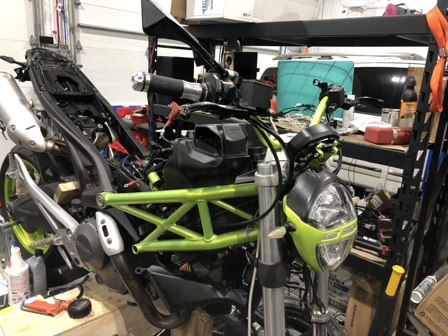 The bike, Custom fabricayed auto parts