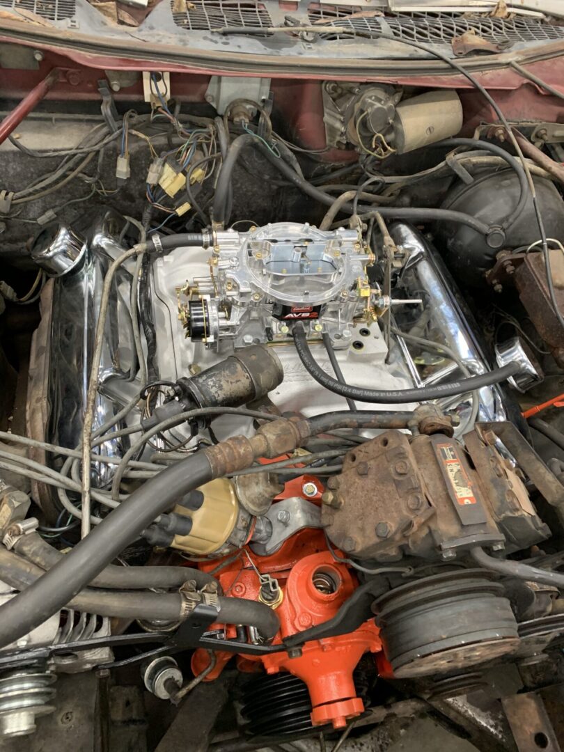 An engine, Custom fabricated auto parts