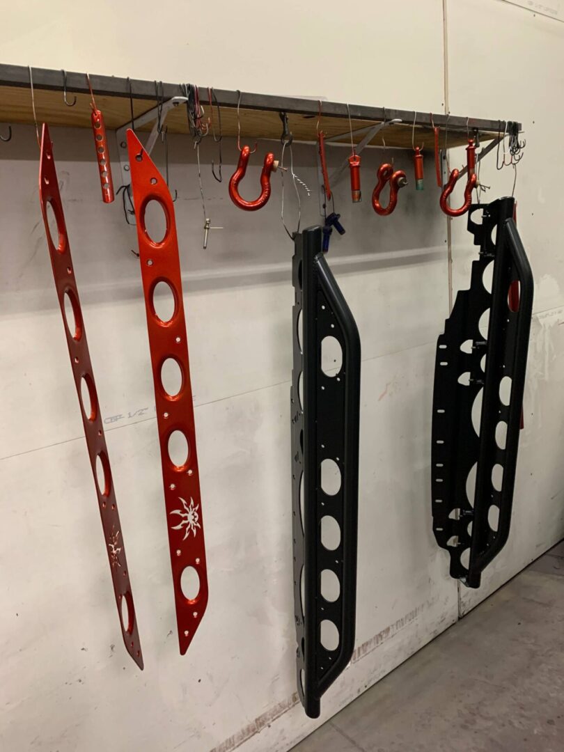 Some hanging Custom auto parts