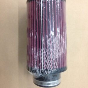 An eight inch purple inlet filter for cars