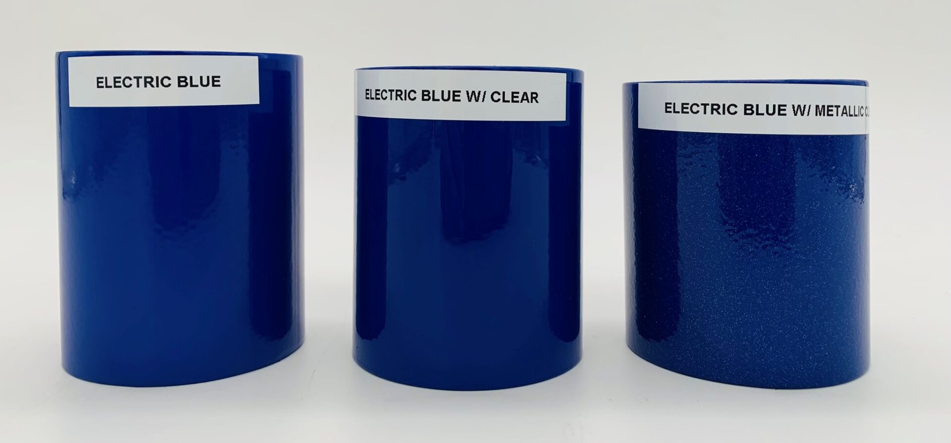 A set of electric blue color charts
