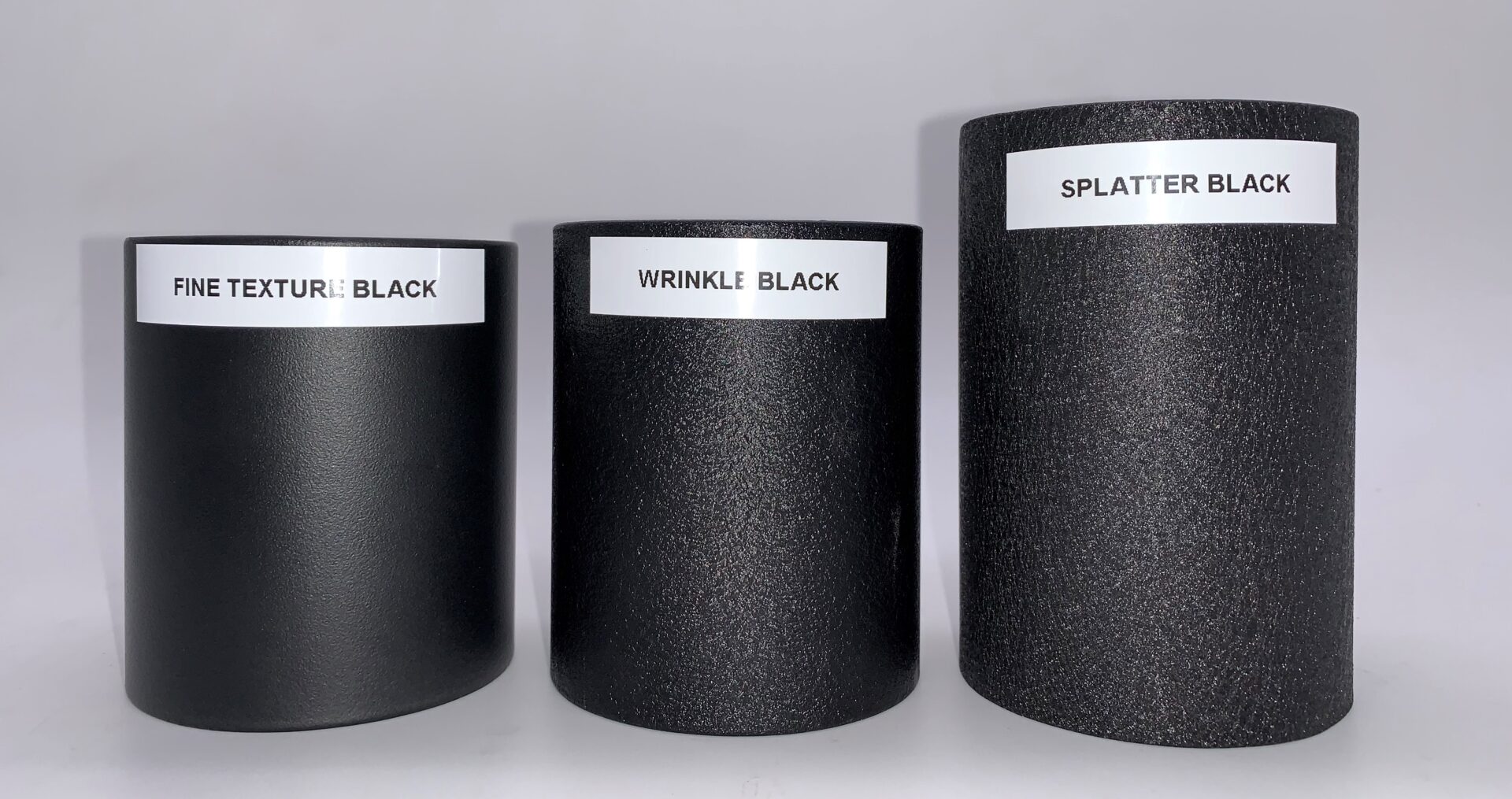 Three splatter black and wrinkle black