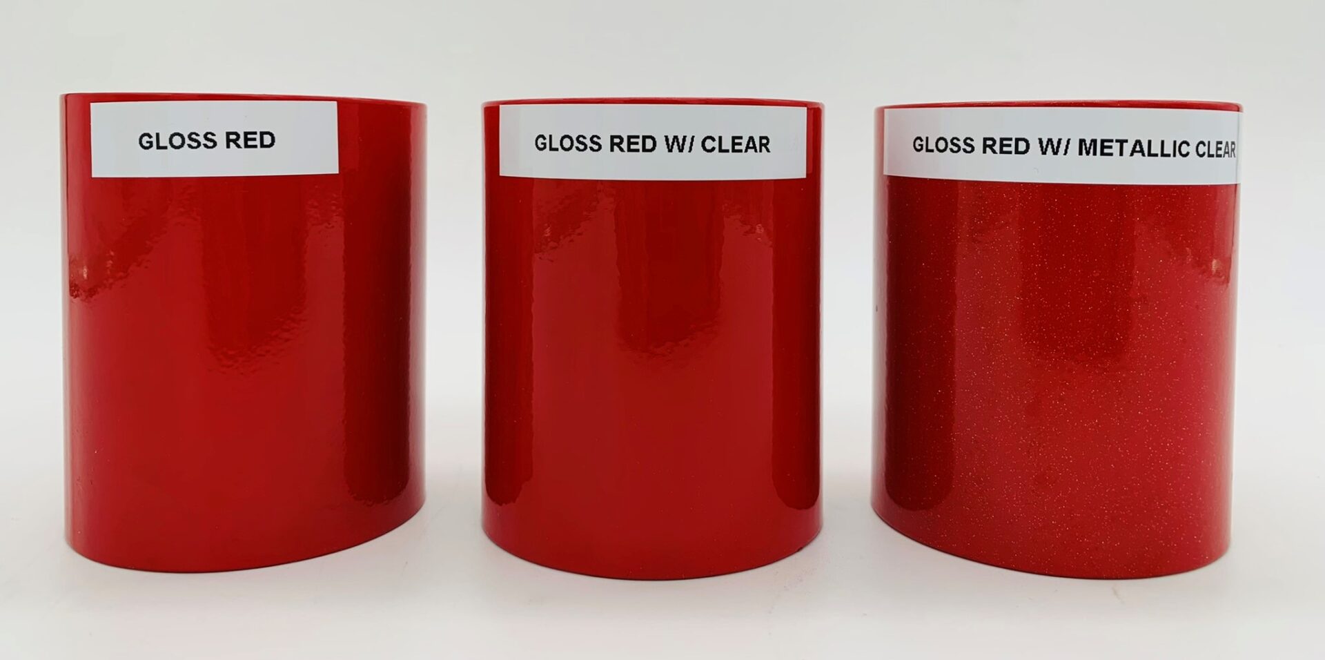 Three gloss red with metallic clear