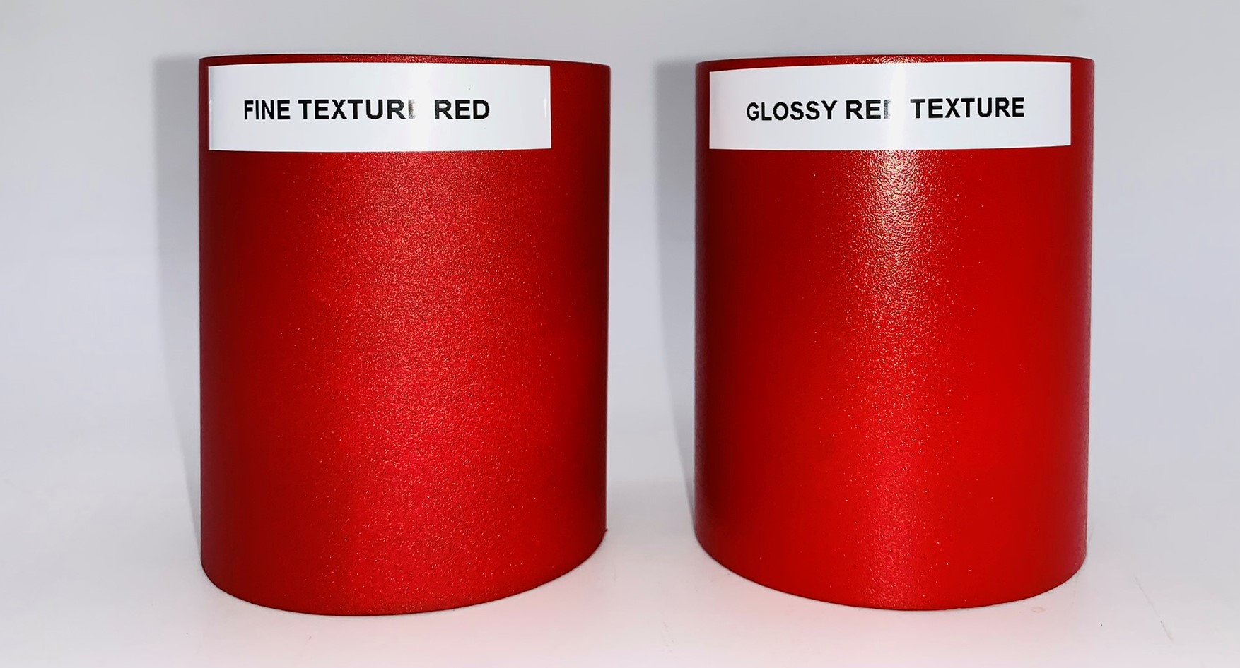Two fine and glossy texture red colors