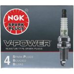 The front view of Ngk v power plugs