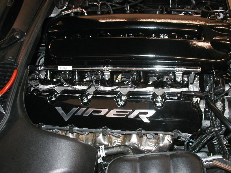 Black viper valve cover powder coating